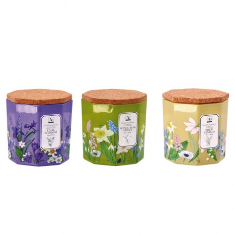 SVIJEĆA U POSUDI STAKLO 8X8CM 3 BOJE MAK