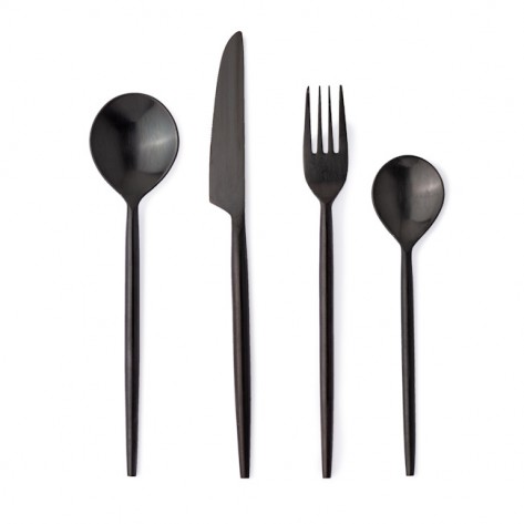 SET PRIBORA ZA JELO BRONTE NERO 16KOM BIZ