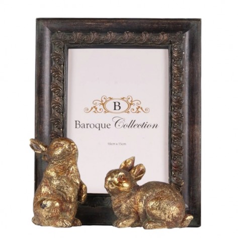 OKVIR ZA SLIKE ZEČEVI 10X15CM SMEĐI DUT