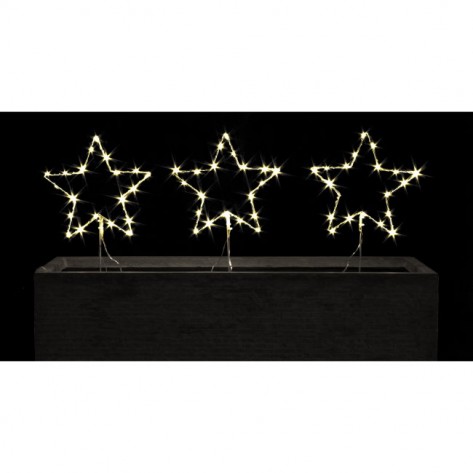 ZVIJEZDE SVIJETLEĆE 3KOM 60LED BIZ