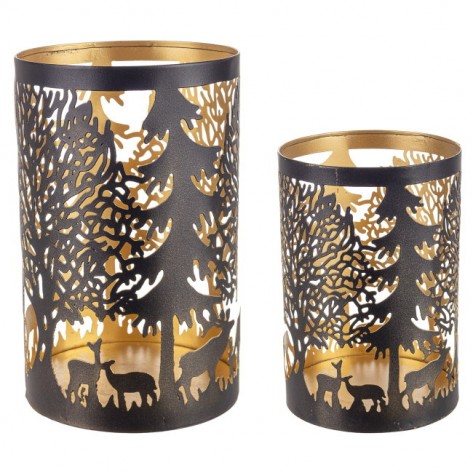 SVIJEĆNJAK DAYA JELEN U ŠUMI 10XH15 CRNI BIZ