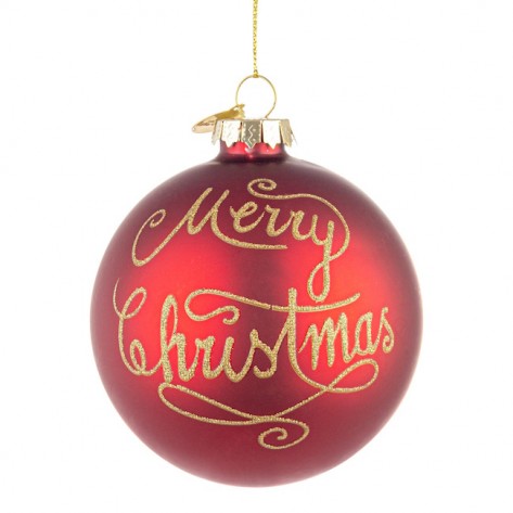 KUGLICA MERRY CHRISTMAS D80 CRV. BIZ