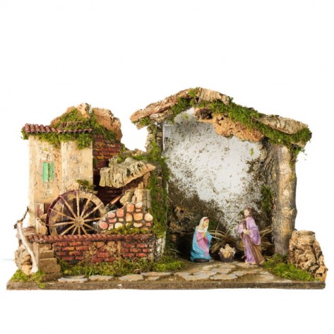 JASLICE SA SVIJETLOM I VODENICOM 50X26X33CM ROS