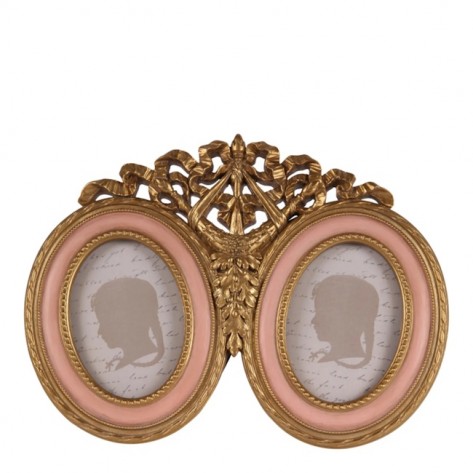 OKVIR ZA SLIKE OVAL DUPLI 16CM PINK DUT