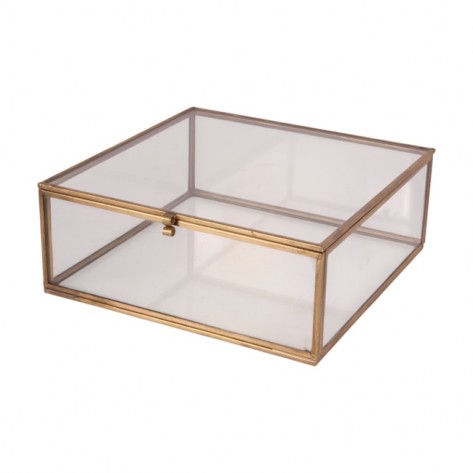 KUTIJA ZA NAKIT STAKLENA 20X20X8CM DUT