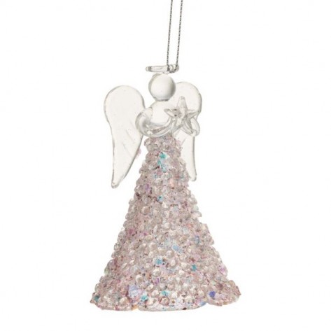 ANĐEO STAKL. 9CM PINK GLIT. WEI