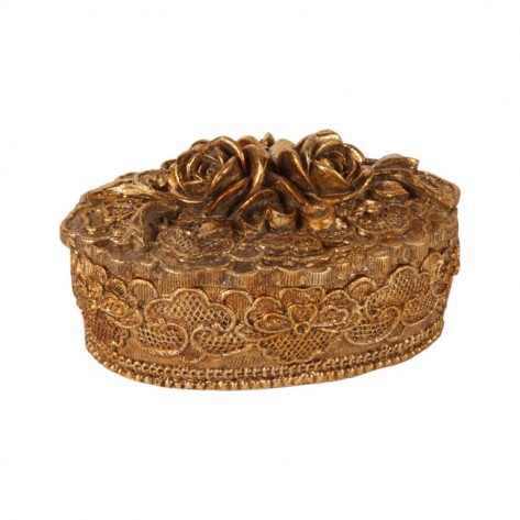 KUTIJA ZA NAKIT OVALNA 9,5CM ZL. DUT