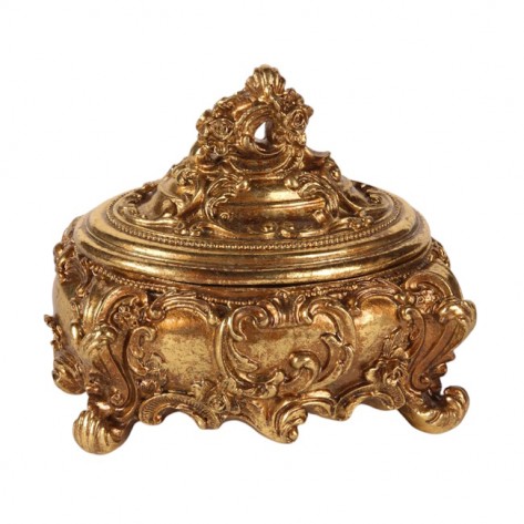 KUTIJA ZA NAKIT OKR. 13,5CM ZL. DUT