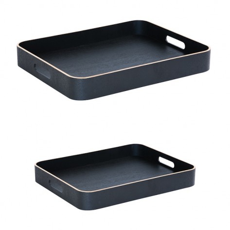 PLADANJ RECT 45X36CM CRNI BAS