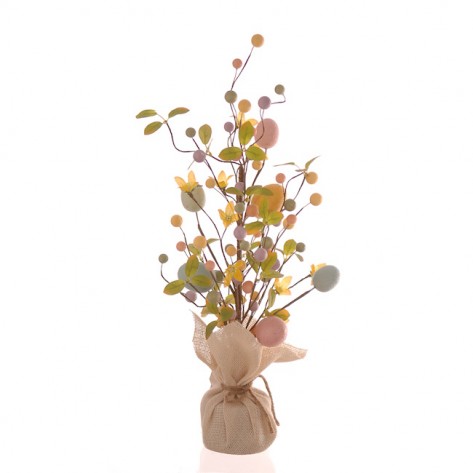 STABLO U JUTI SA CVIJEĆEM I JAJIMA 50CM VET