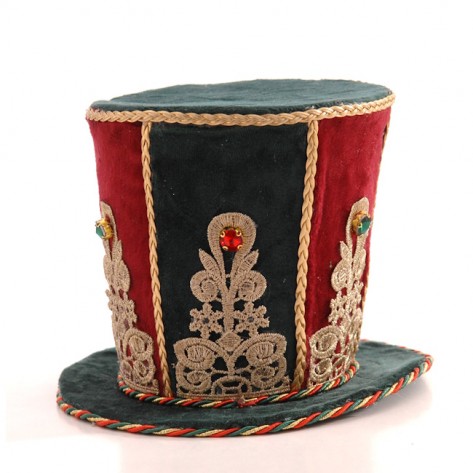 ŠEŠIR UKRAS 17,5CM BORDO/ZEL. VET