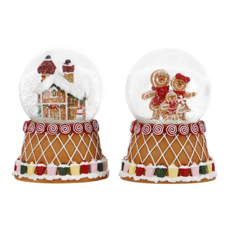 VODENA KUGLA GINGERBREAD 10X13,5CM SORT TIM