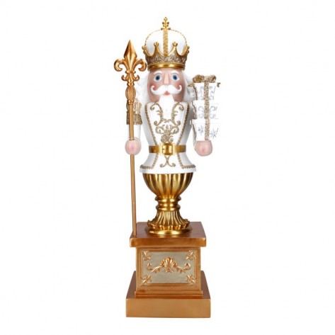 ORAŠAR FIGURA KRALJ 124CM ZLAT/BIJ. TIM