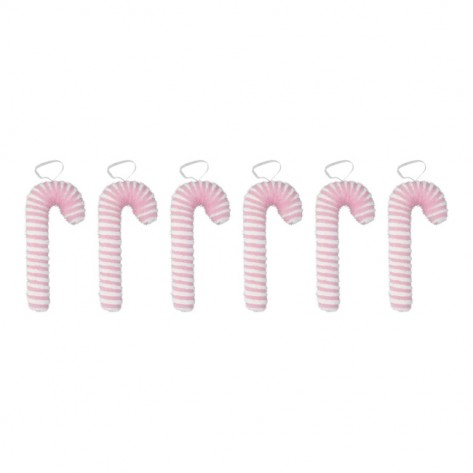 CANDY CANE ZA OBJ. 6KOM PINK/BIJ.TIM