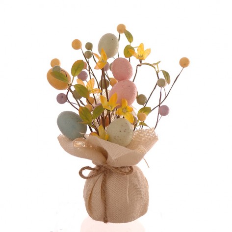 STABLO U JUTI SA CVIJEĆEM I JAJIMA 30CM VET