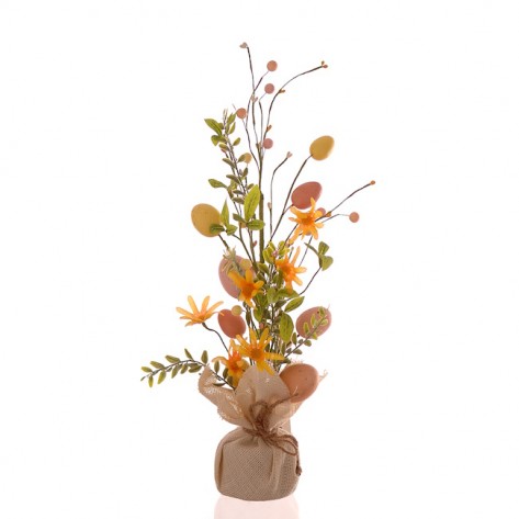 STABLO U JUTI SA CVIJEĆEM I JAJIMA 50CM VET