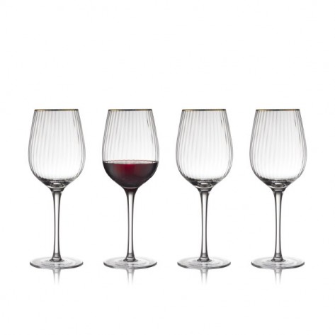 SET ČAŠA ZA CRNO VINO PALERMO GOLD 40CL 4/1 F&H