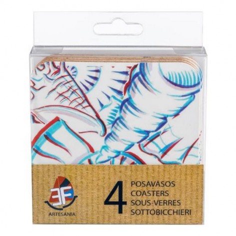 SET PODMETAČA ZA ČAŠE 4/1 NAUTICAL ART