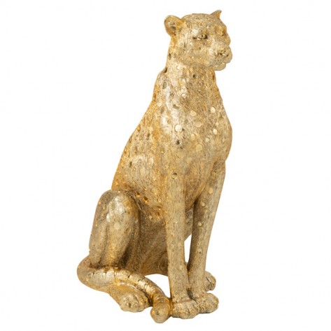 LEOPARD SJEDEĆI ZLATNI H60,5 JOL