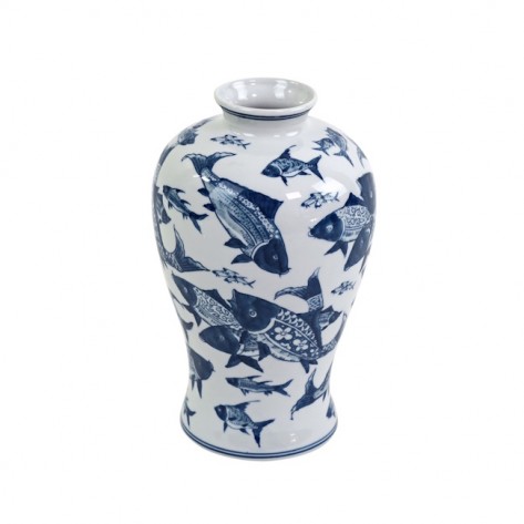 VAZA DEEP SEA 31,5CM PLAVO/BIJELA WER