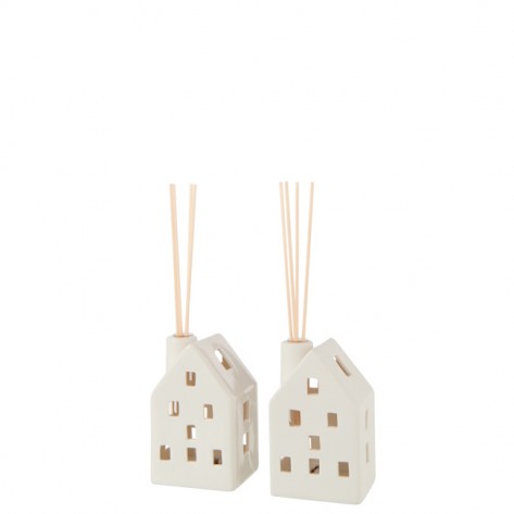 KUĆICA LED CLAY H12,5CM BIJ. SORT JOL