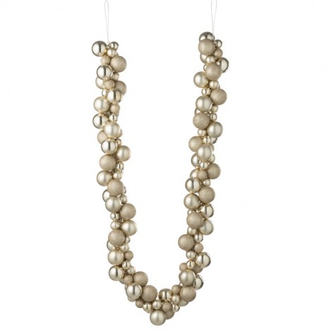 GIRLANDA OD KUGLICA 160CM BEŽ JOL