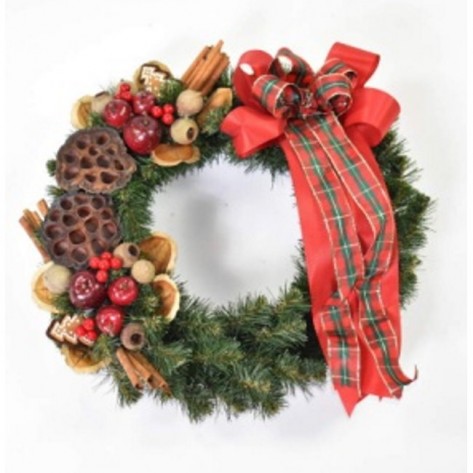 VIJENAC ZELENI OKIĆENI 35CM PIN