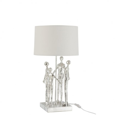 LAMPA FIGURES POLY 30X58CM SREB. JOL