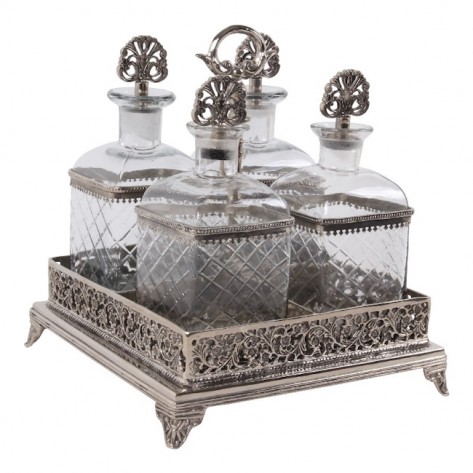 SET PLADANJ 26X26CM + 4 BOCE STAK.DUT