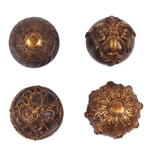 KUGLA BAROQUE 10CM SORT DUT