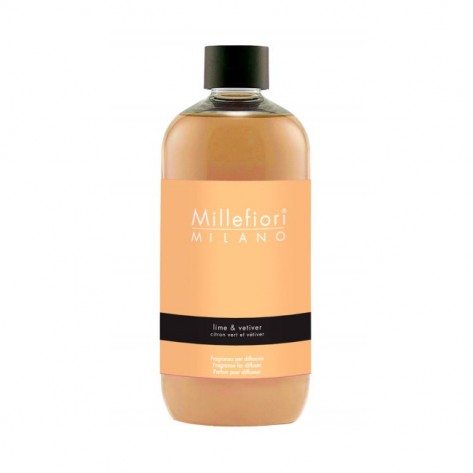 MILLEFIORI NATURAL REFIL STICK DIF.250ML LIME&VETI