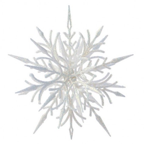 PAHULJA 3D FILIGREE 12CM SNJEŽNI GLIT. WEI