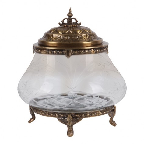 BOMBONIERA DECO FI23CM ZLAT. DUT