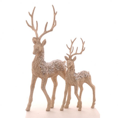 JELEN STOJEĆI 54,61CM GLIT. CHAM/ZL. VET