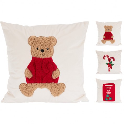 JASTUK XMASS MOTIV VELUR 40X40CM SORT KOOP