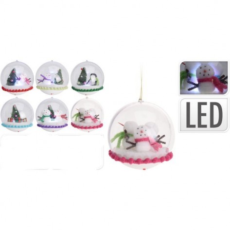 KUGLA XMAS LED 10CM KOOP