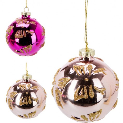 KUGLICA DEKOR MAŠNA 8CM SORT KOOP