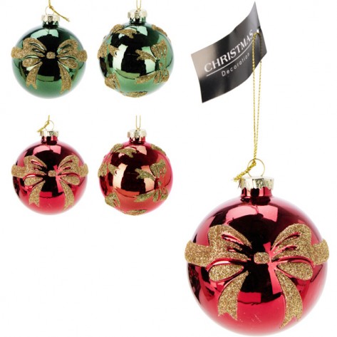 KUGLICA DEKOR MAŠNA 8CM SORT KOOP