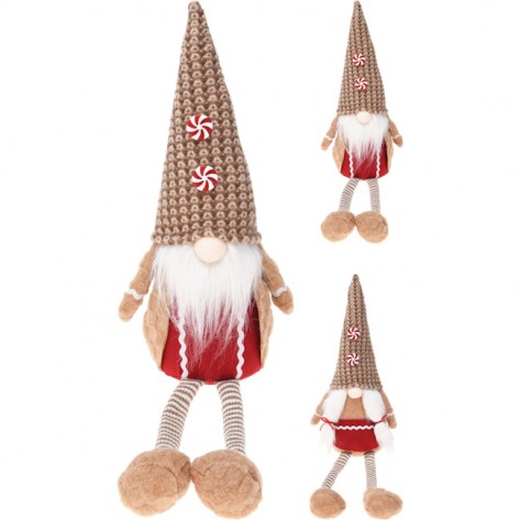 GNOM GINGERBREAD SJEDEĆI 57CM SORT KOOP