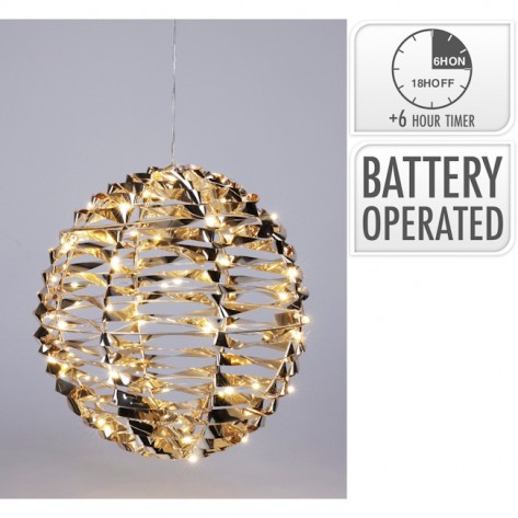 KUGLA 40LED 25CM ZLAT. KOOP