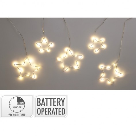 SVIJETLEĆA ZAVJESA LED ZVIJEZDICE KOOP