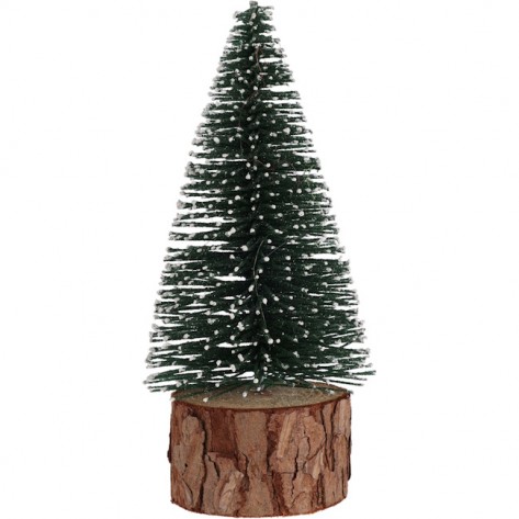 BOŽIĆNO DRVCE 14CM ZEL. SNJEŽNO KOOP