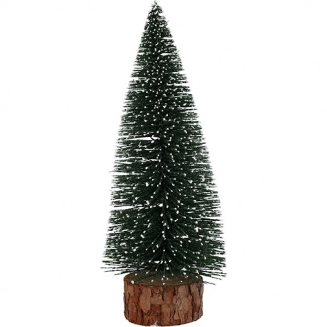 BOŽIĆNO DRVCE 25CM ZEL. SNJEŽNO KOOP