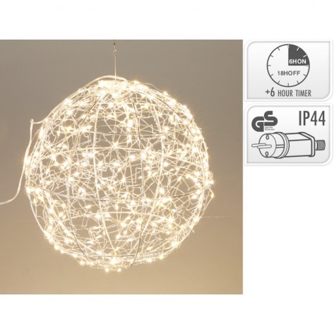 KUGLA LED LAMPICE 35CM SREB. KOOP