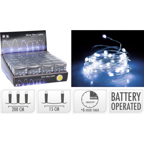 SREBRNA ŽICA SA 132LED LAMPICA BIJ. KOOP