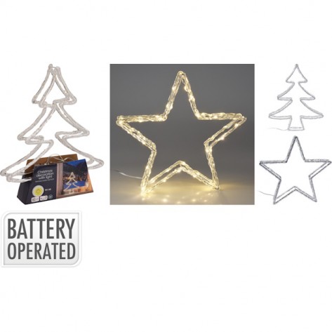 SVIJETLEĆI BOR/ZVIJEZDA 50LED WW SORT KOOP