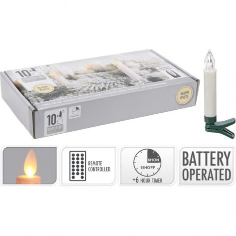 LED SVIJEĆE 10KOM TIMER KOOP