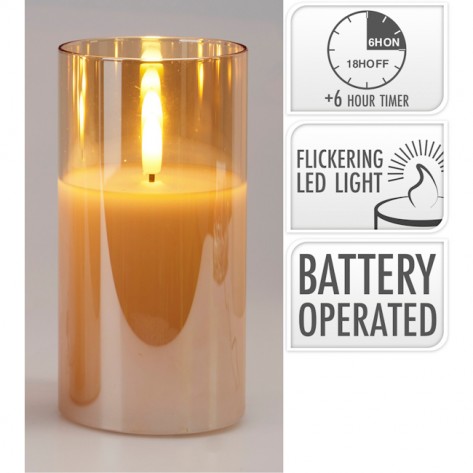 LED SVIJEĆA U STAKLU 15CM KOOP