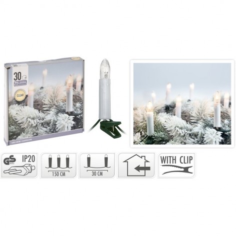 SVIJETLEĆI LANAC OD 30 LED SVIJEĆA KOOP