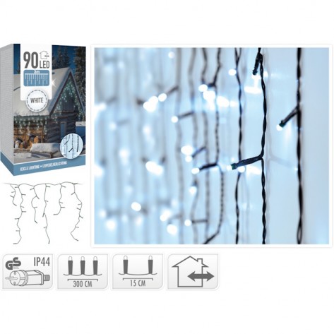 LAMPICE ICICLE 90LED BIJELE KOOP